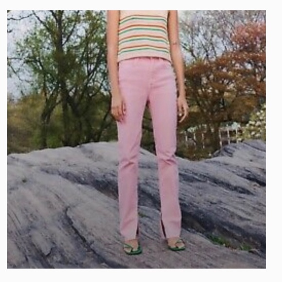 ๐๐๐ ZARA High Waisted Jeans w Slits, 4/36, NWT - Picture 12 of 12